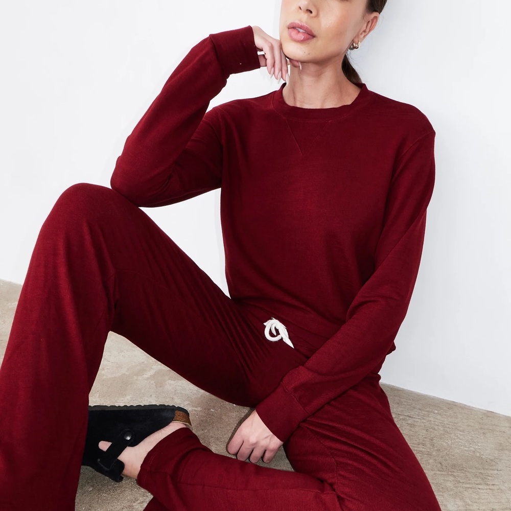 Monrow Burgundy Sweatpants